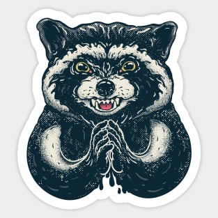 Evil Raccoon Sticker